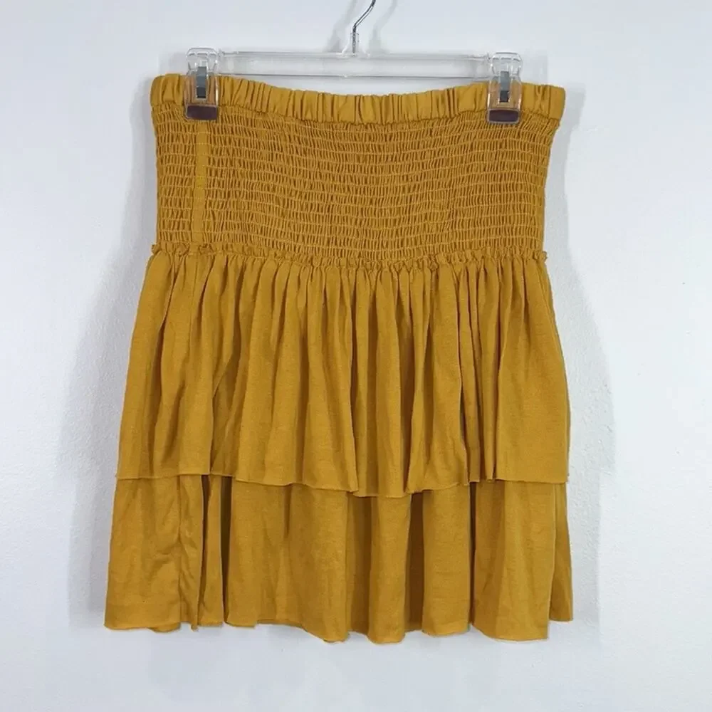 Anthropologie Saturday Sunday tiered ruffle skirt size large